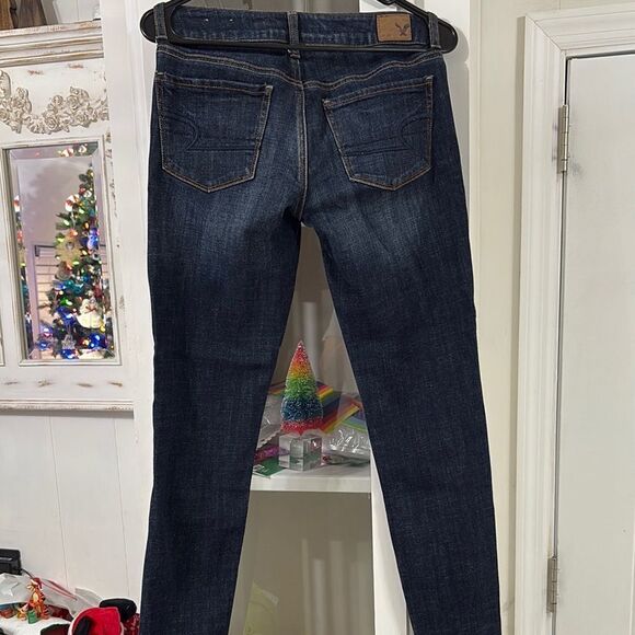 NWOT American Eagle Outfitters Juniors Dark Wash Jeans Size 0 - Picture 3 of 5